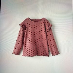 Flocked Polka Dot Top 2-3 years